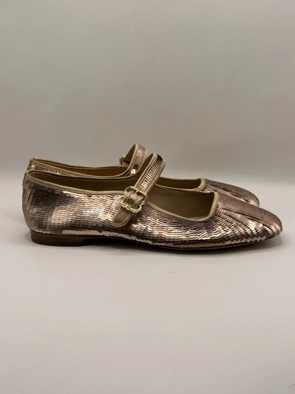Sam Edelman  Womens Molten Gold Mary Jane Ballet Flat Sz 10